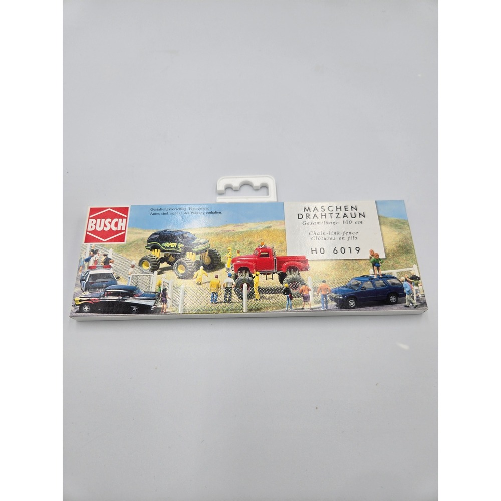 Busch‎ HO 6019 Chain Link Fence Maschen Drahtzaun 100cm with Gates Scenery Kit